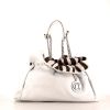 Dior Le 30 shoulder bag in white leather and bicolor foal - 360 thumbnail
