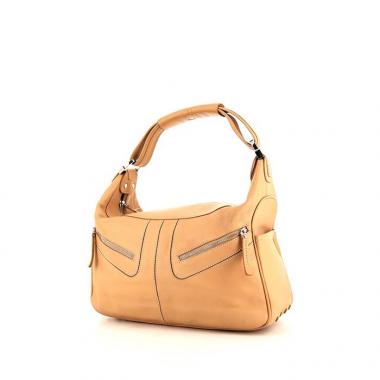 Sac à main Tod's en cuir beige-sable