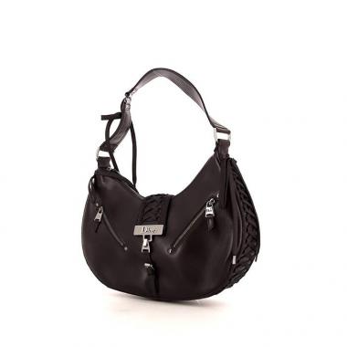 Bolso de mano Dior Street Chic en cuero marrón