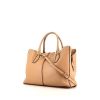 Tod's D-Cube handbag in beige leather - 00pp thumbnail