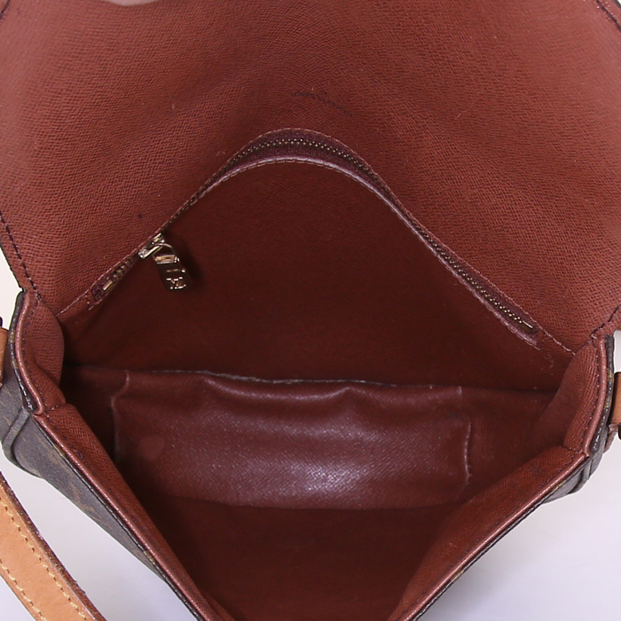 Borsa bisaccia Louis Vuitton Chantilly in tela monogram e pelle naturale - Detail D2