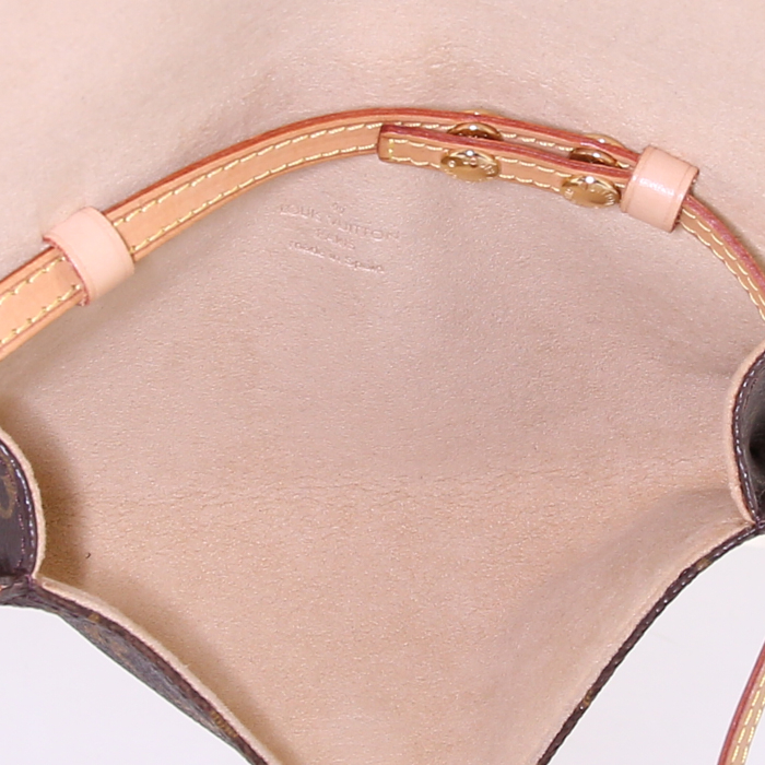 Louis Vuitton Twin small model shoulder bag in monogram canvas and natural leather - Detail D2