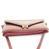 Hermes Lydie handbag in burgundy box leather - Detail D4 thumbnail