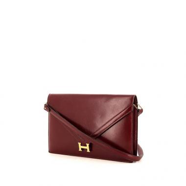 Borsa Hermes Lydie in pelle box bordeaux