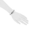 Hermès Boucle Sellier medium model bracelet in silver - Detail D1 thumbnail