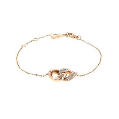 Brazalete Messika Link en oro rosa y diamantes