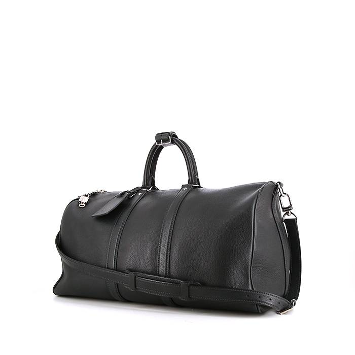 Sac de voyage Louis Vuitton Keepall 45 en cuir grainé noir