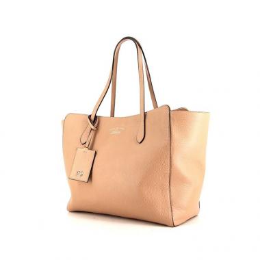 Gucci Swing shopping bag in beige leather