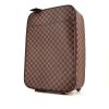 Valigia flessibile Louis Vuitton Pegase in tela a scacchi marrone e pelle marrone - 00pp thumbnail