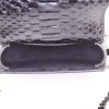 Saint Laurent shoulder bag in black python and black leather - Detail D2 thumbnail