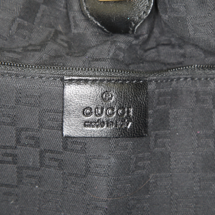 Gucci Gucci Vintage handbag in black leather - Detail D3