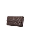 Chanel wallet in purple quilted leather - 00pp thumbnail