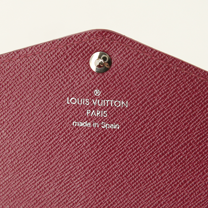 Portefeuille Louis Vuitton Sarah en cuir épi rose - Detail D3