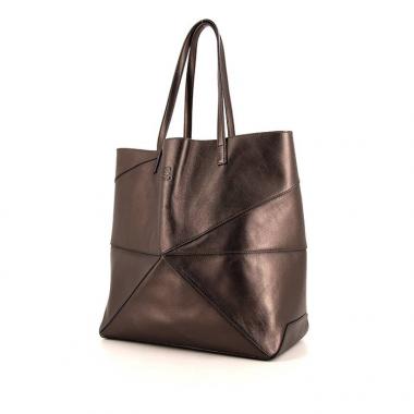 Shopping bag Loewe in pelle mordoré