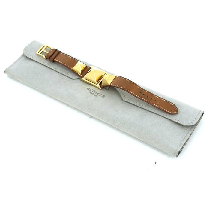 Orologio Hermes Médor in oro placcato Ref :  ME1.201 Circa  2000