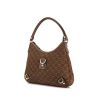 Gucci Abbey bag worn on the shoulder or carried in the hand in brown monogram suede and brown Pecari leather - 00pp thumbnail