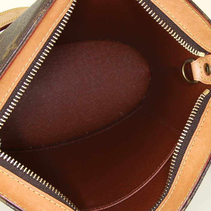 Louis Vuitton Drouot shoulder bag in monogram canvas and natural leather - Detail D2