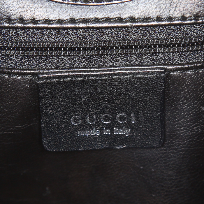 Gucci Gucci Vintage handbag in black leather - Detail D3