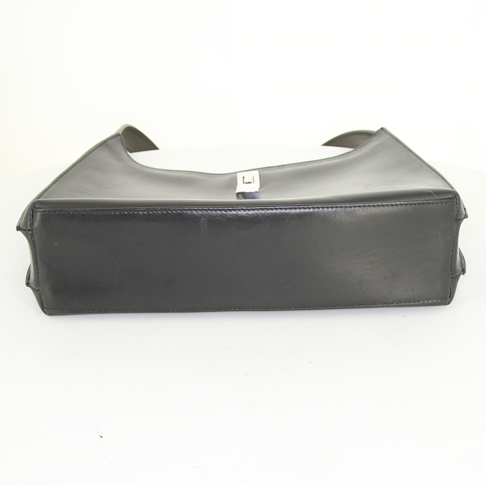 Gucci Gucci Vintage handbag in black leather - Detail D4