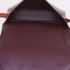 Borsa a tracolla Celine Trotteur in pelle box bicolore marrone e rosso ruggine - Detail D2 thumbnail
