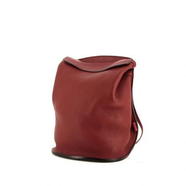 Zaino Hermès Sherpa in pelle togo bordeaux