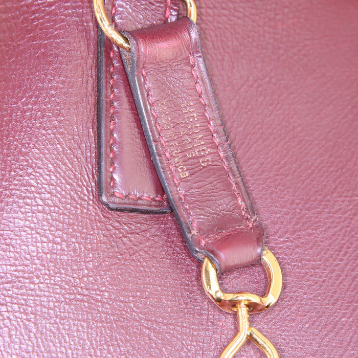 Borsa Hermès Trim in pelle bordeaux - Detail D3