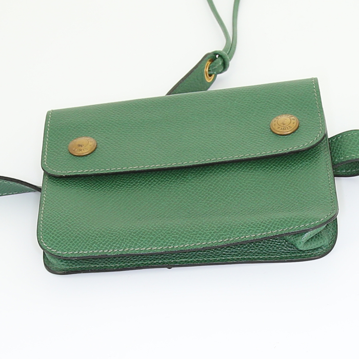 Hermès clutch-belt in green epsom leather - Detail D4
