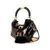 Gucci Bamboo Indy Hobo handbag in black and brown shading patent leather - 00pp thumbnail