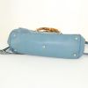 Gucci Bamboo handbag in blue grained leather - Detail D5 thumbnail