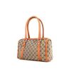 Gucci handbag in beige monogram canvas and orange leather - 00pp thumbnail