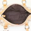 Gucci handbag in beige monogram canvas and orange leather - Detail D2 thumbnail
