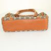 Gucci handbag in beige monogram canvas and orange leather - Detail D4 thumbnail