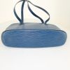 Bolso de mano Louis Vuitton Lussac en cuero Epi azul - Detail D4 thumbnail