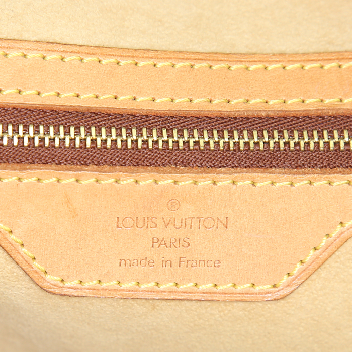 Louis Vuitton Voyage briefcase in brown monogram canvas and natural leather - Detail D3