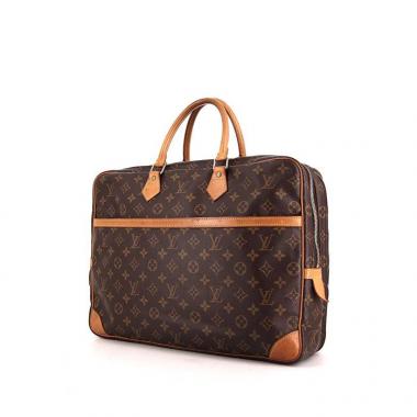 Louis Vuitton Voyage briefcase in brown monogram canvas and natural leather