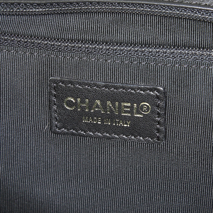 Borsa Chanel 2.55 in raso beige e pelle nera - Detail D3