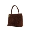 Chanel Medaillon - Bag handbag in brown quilted suede - 00pp thumbnail