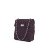 Chanel shoulder bag in purple quilted suede - 00pp thumbnail