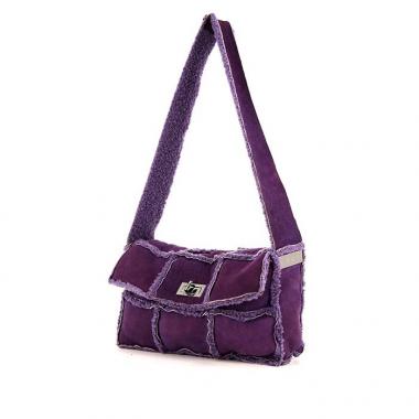 Sac à main Chanel en daim violet