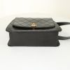 Bolso de mano Chanel Petit Shopping en cuero acolchado negro - Detail D4 thumbnail