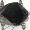 Bolso de mano Balenciaga First en cuero gris oscuro - Detail D3 thumbnail