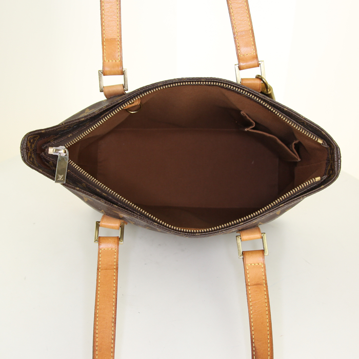 Louis Vuitton Piano shopping bag in monogram canvas and natural leather - Detail D2