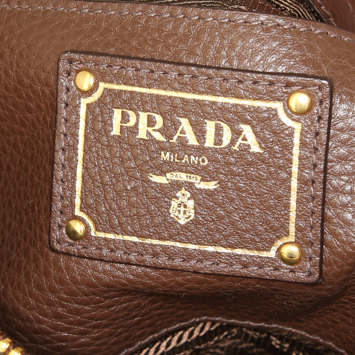 Borsa Prada Daino in pelle marrone - Detail D4