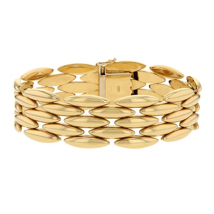 Bracelet articulé Cartier Gentiane grand modèle en or jaune - 00pp