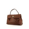 Yves Saint Laurent Muse Two handbag in brown leather and brown canvas - 00pp thumbnail