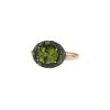 Pomellato Tabou ring in pink gold,  silver and peridots - 00pp thumbnail
