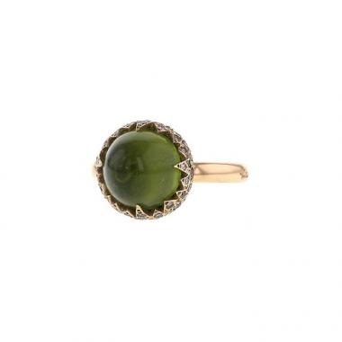Anello Pomellato Chimera in oro giallo,  peridoto e diamanti