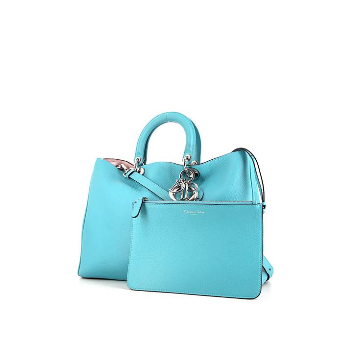 Borsa Dior Diorissimo modello grande in pelle blu