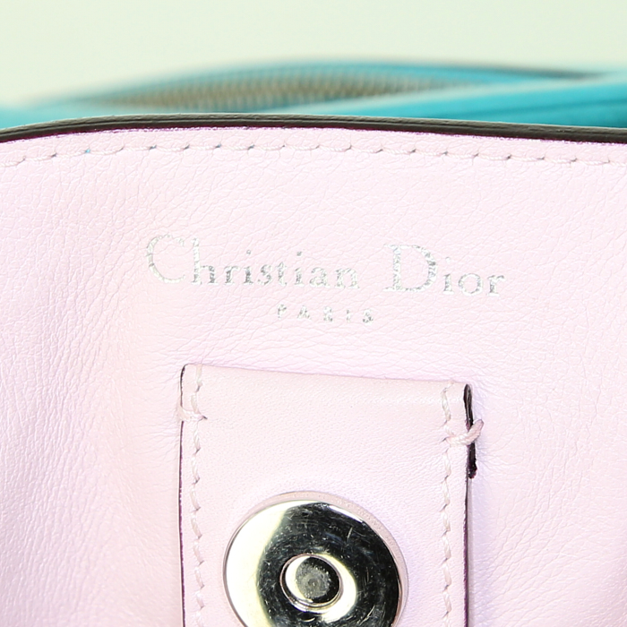 Borsa Dior Diorissimo modello grande in pelle blu - Detail D4