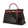 Hermes Kelly 40 cm handbag in black Ardenne leather and red box leather - 00pp thumbnail
